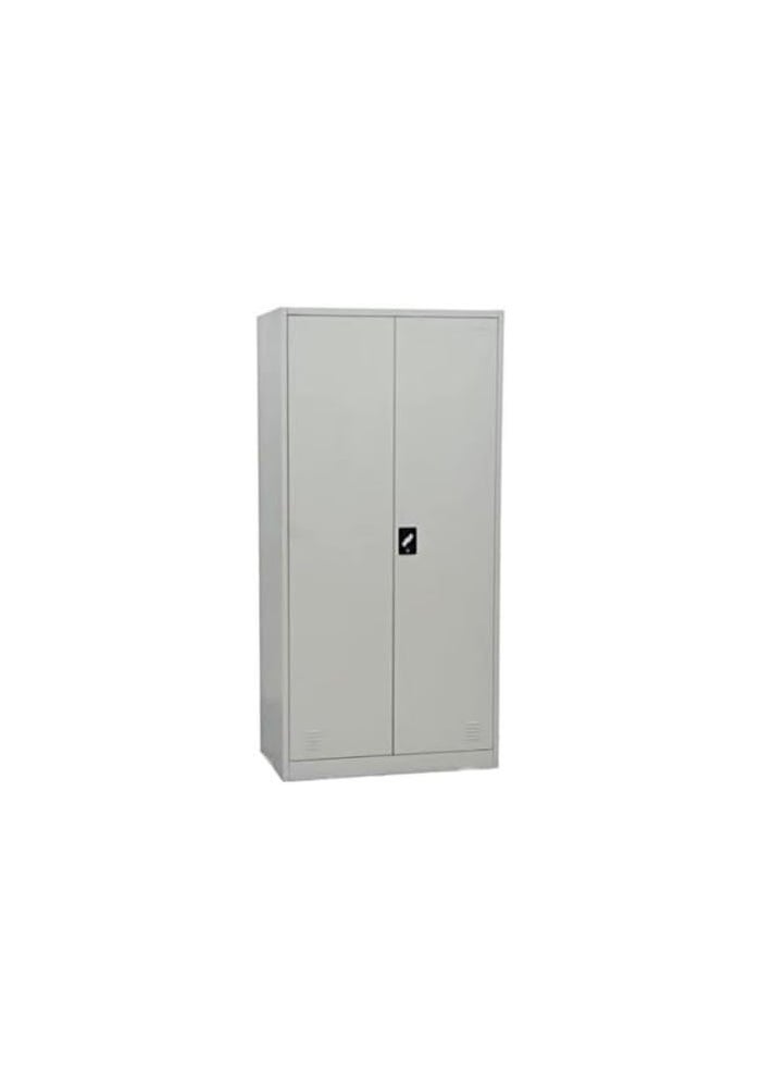 MAF furniture خزانة تخزين فولاذية MAF مع رفوف وعامود تعليق، 185H x 90W x 40D سم، رمادي، قابلة للقفل - Image 3